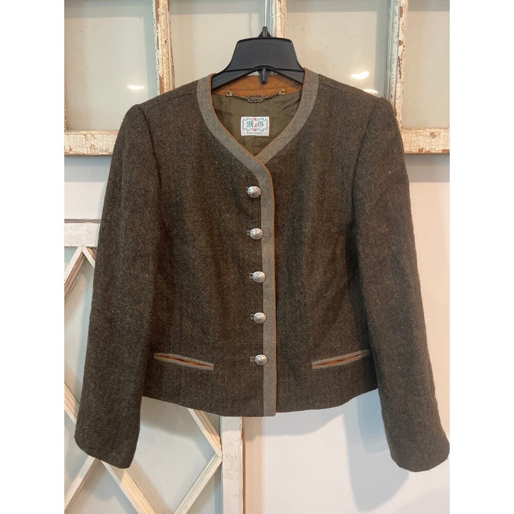 Vintage M&G German wool blend blazer jacket US 10